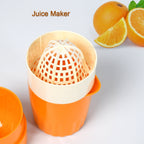 Handheld lemon squeezer featuring an ergonomic handle for comfortable grip.