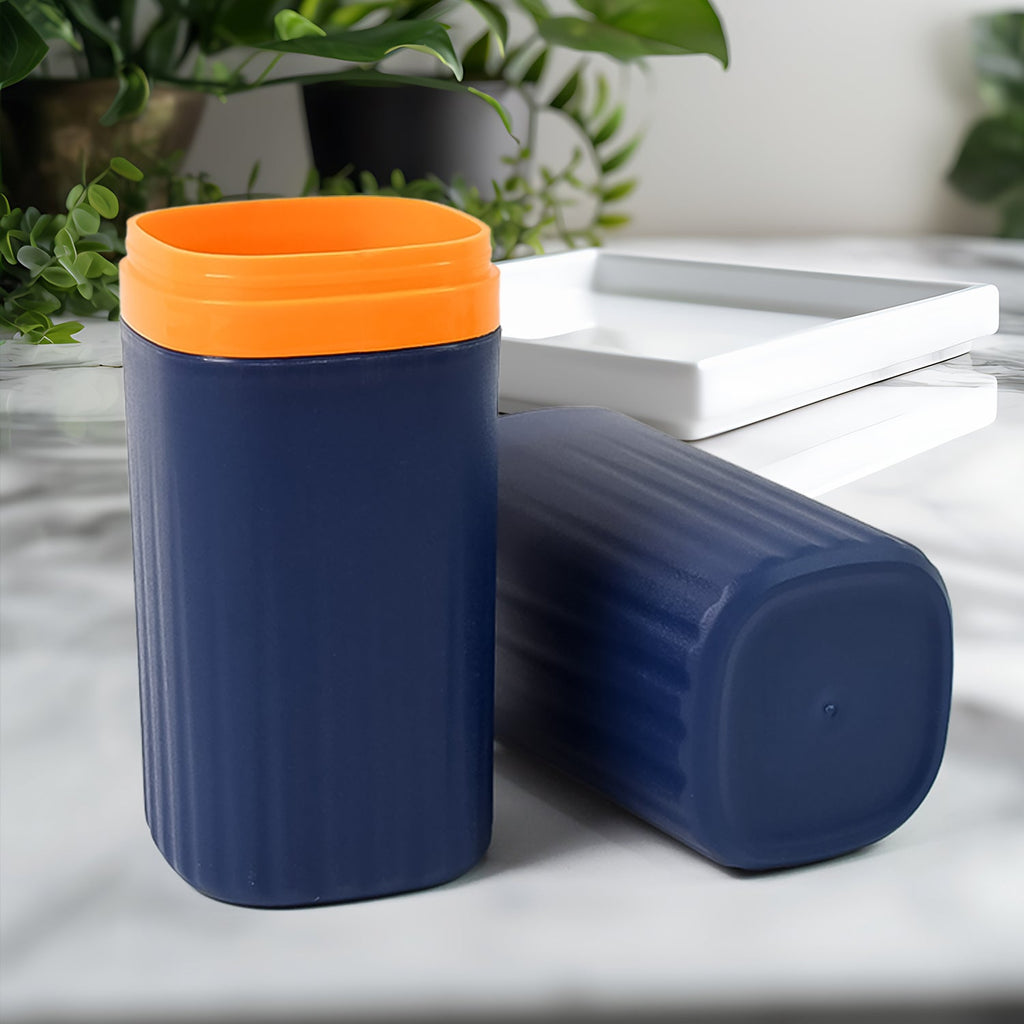 Durable plastic travel toothbrush case with a secure closure, ensuring contents stay safe.