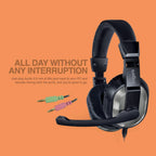 Comfortable wired headphones with padded earcups for long use