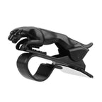 Close-up of the adjustable clip mechanism on the PHOBIA car phone holder.