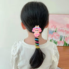 Set of easy-to-use spiral clips for kids' braided hairstyles
