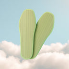 Flexible foot insoles providing shock-absorbing foot support