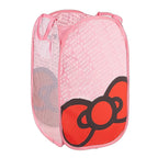 Portable printed waterproof canvas laundry bag, perfect for neatly organising clothes.