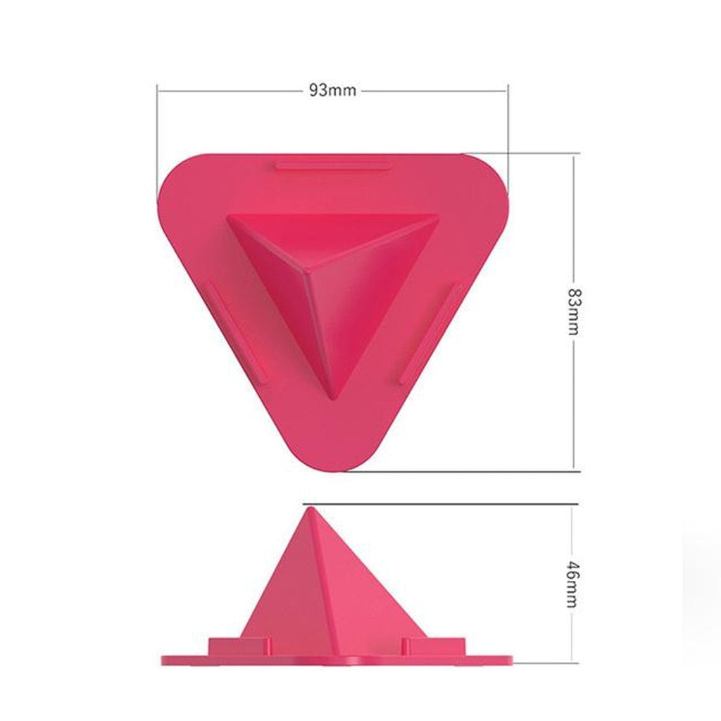 Top-down view of the compact Pyramid Mobile Stand, empty and ready for a device.