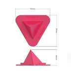 Top-down view of the compact Pyramid Mobile Stand, empty and ready for a device.