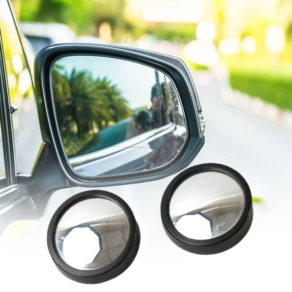 Frameless design car blind spot mirror enhancing wide visibility for safer driving.