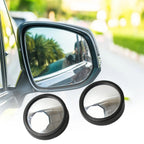 Frameless design car blind spot mirror enhancing wide visibility for safer driving.