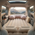 Car travel air bed with pump and supporting cushions