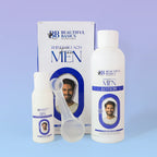 Bleach lotion bottle from the men's skin bleach kit designed to lighten facial hair.