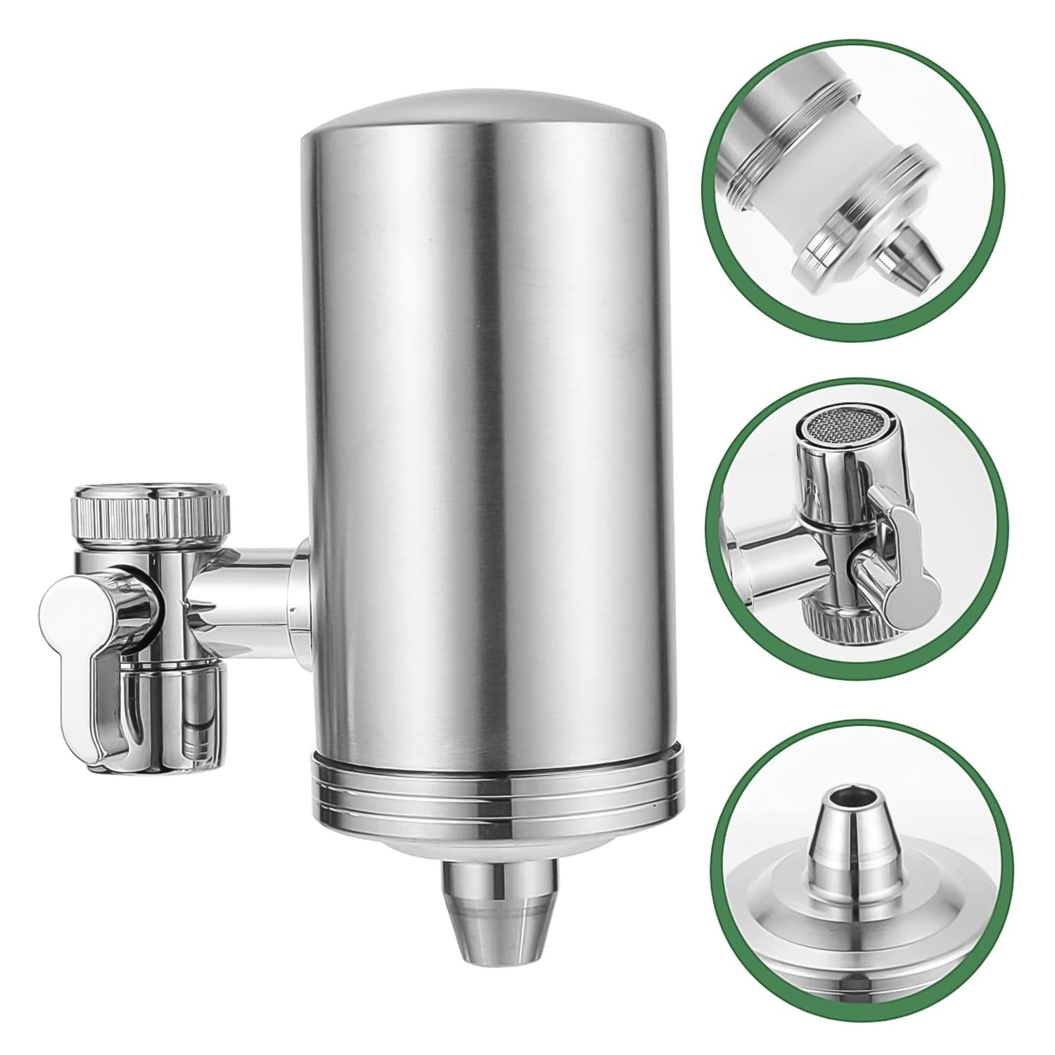 An informative diagram illustrating the multi-stage filtration process of the ChillPour faucet water purifier.