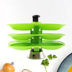 Side profile of the compact and lightweight 3 Layer Idli Stand.