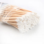 Sturdy bamboo cotton swabs for precise cleaning tasks.