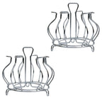 Durable stainless steel glass holder designed for pubs and cafes.