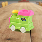Side profile view of steam engine styled Thomas the Tank Engine sharpener