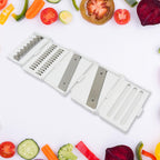 Fresh vegetables being chopped efficiently with the Quickslice veggie chopper.