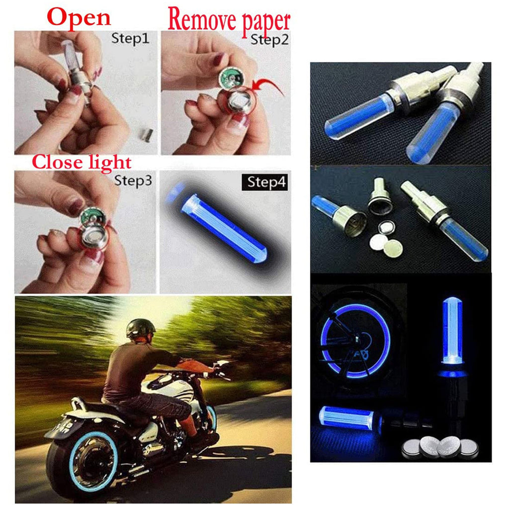 LED tire valve cap with its length of 27mm and width of 15mm clearly indicated.