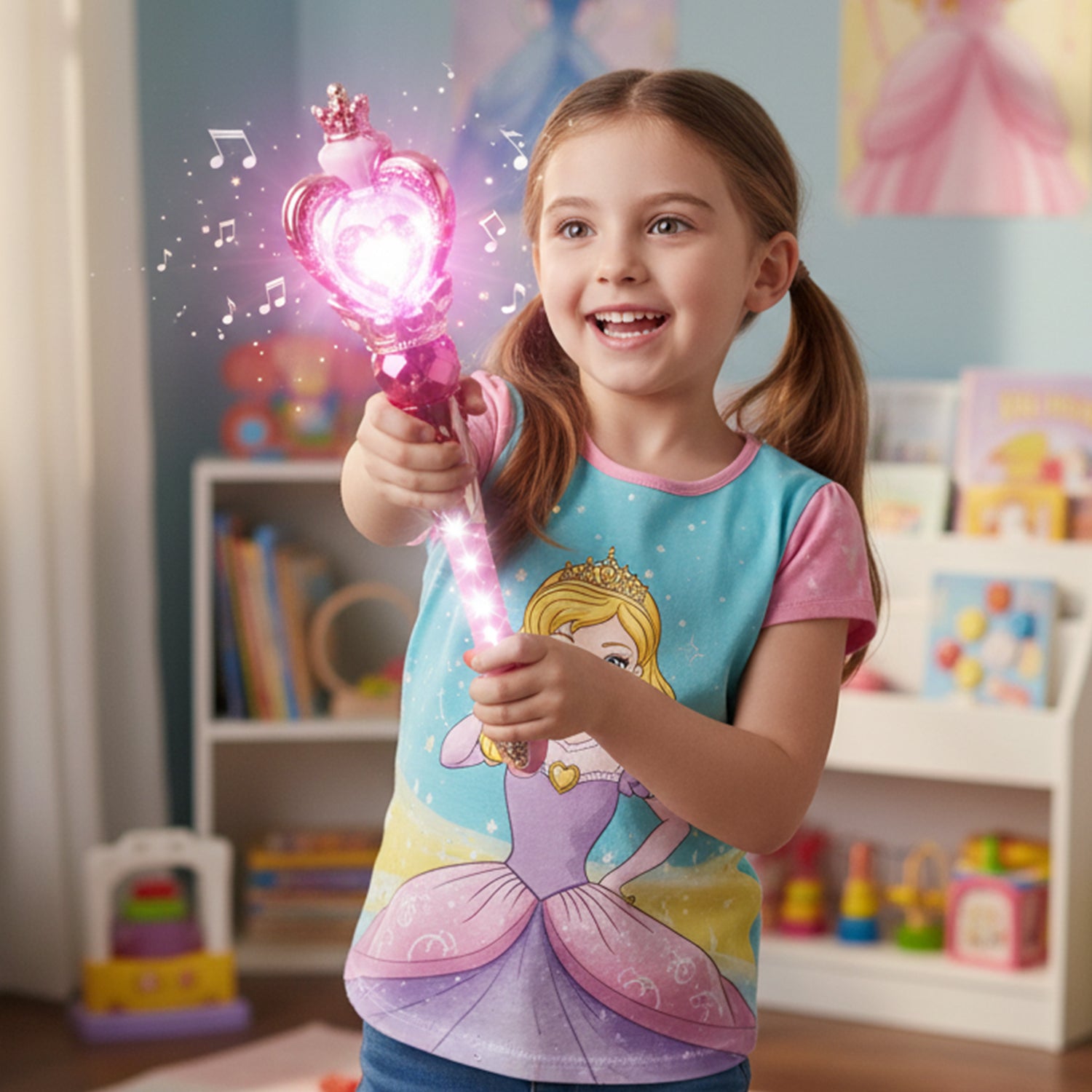 Colorful light-up wand toy for children