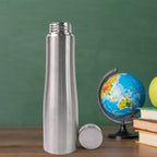 Leak-proof vacuum insulated water bottle with secure cap