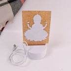 3D LED night light frame featuring Lord Ganesh suited for festive gifting