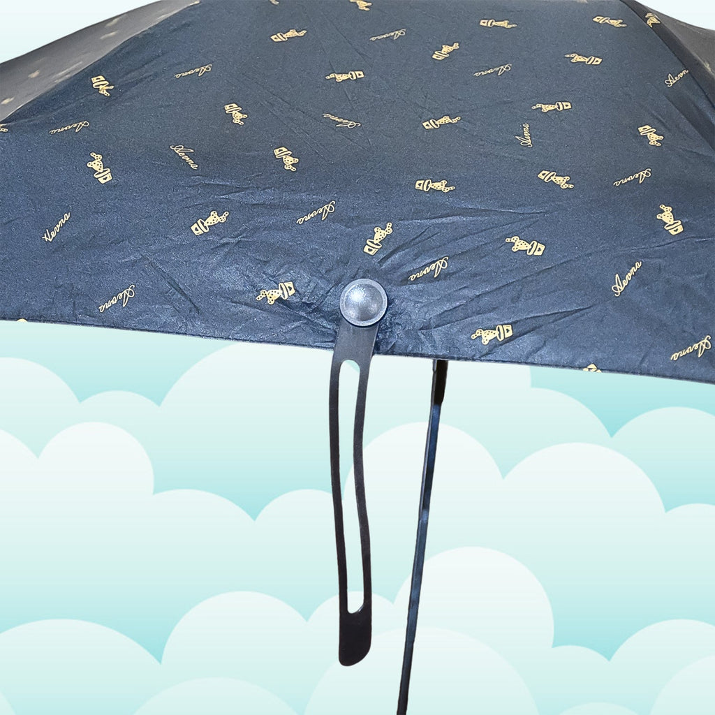 Close-up of the UV protective fabric of the DrizzlePro compact umbrella.