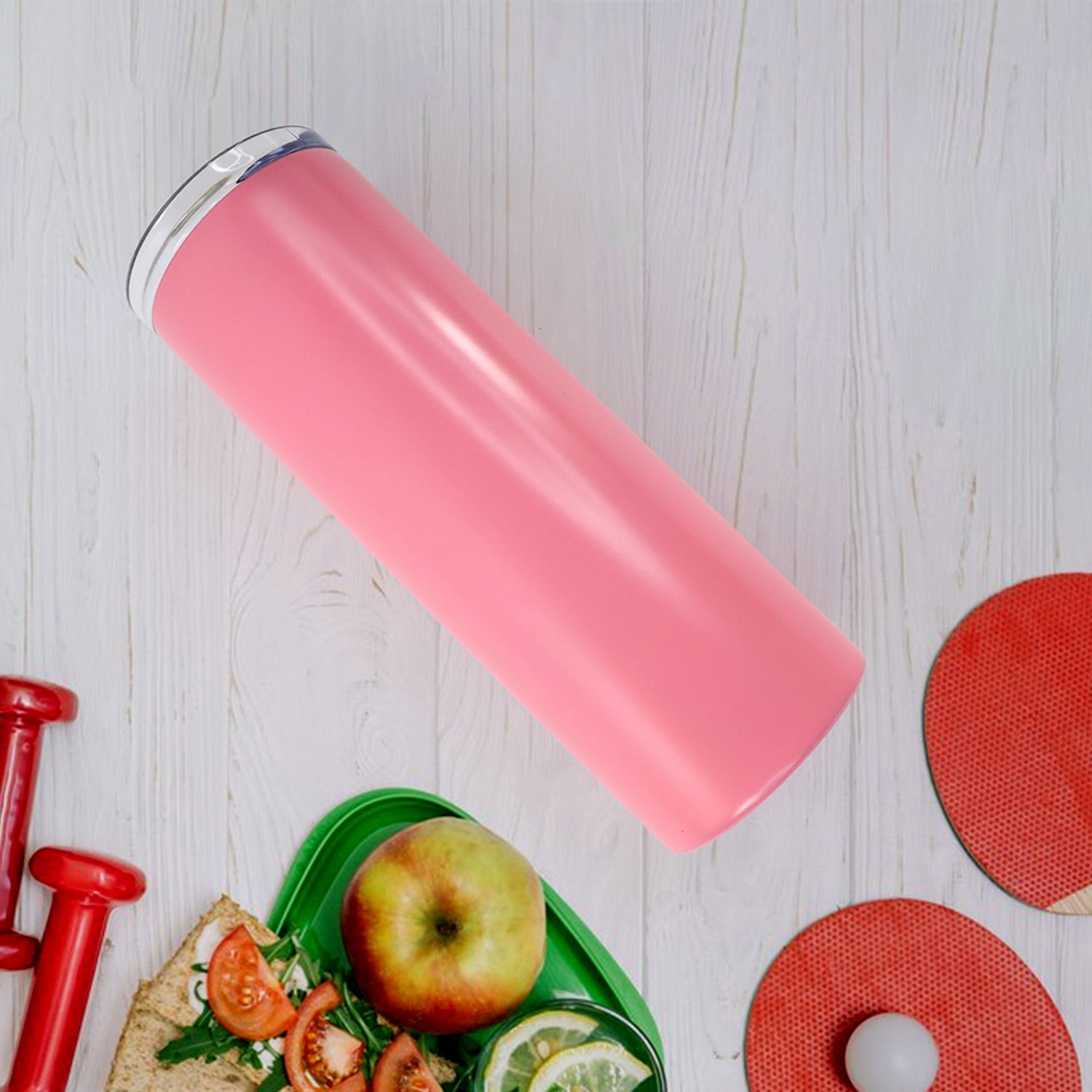 Travel mug with transparent dust-proof lid for beverage monitoring