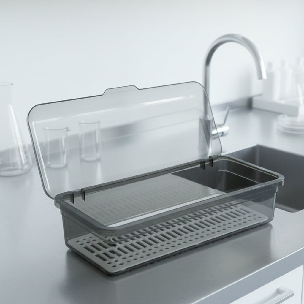 Kitchen sink accessory organizer with drain plate