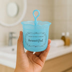 Silky micro bubble foam generated from face cleanser cup for soft cleansing