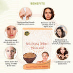 Multani Mitti Face Pack drying on skin, promoting tan removal and clear skin.