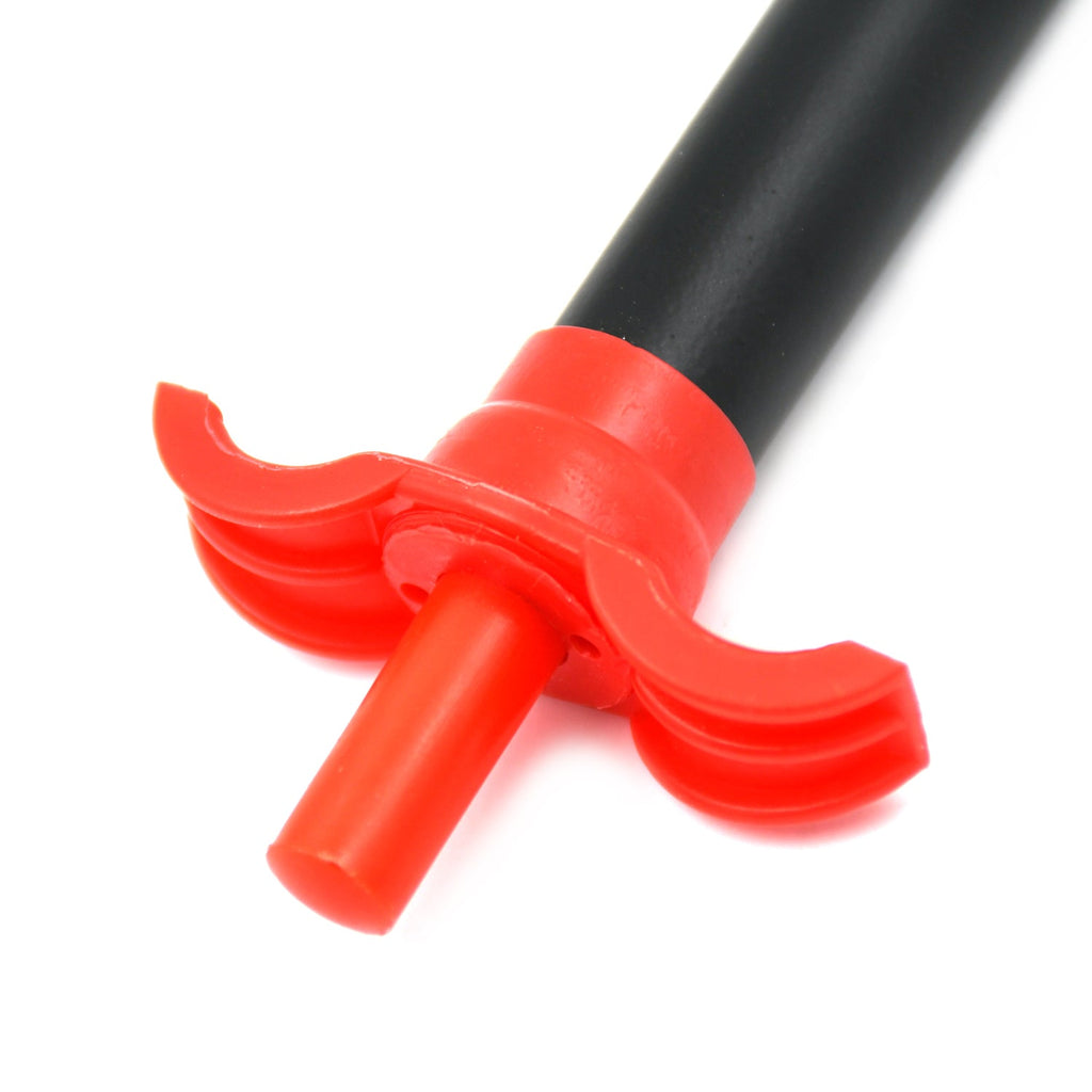 Detailed close-up of the robust tip of the stainless steel gas lighter.