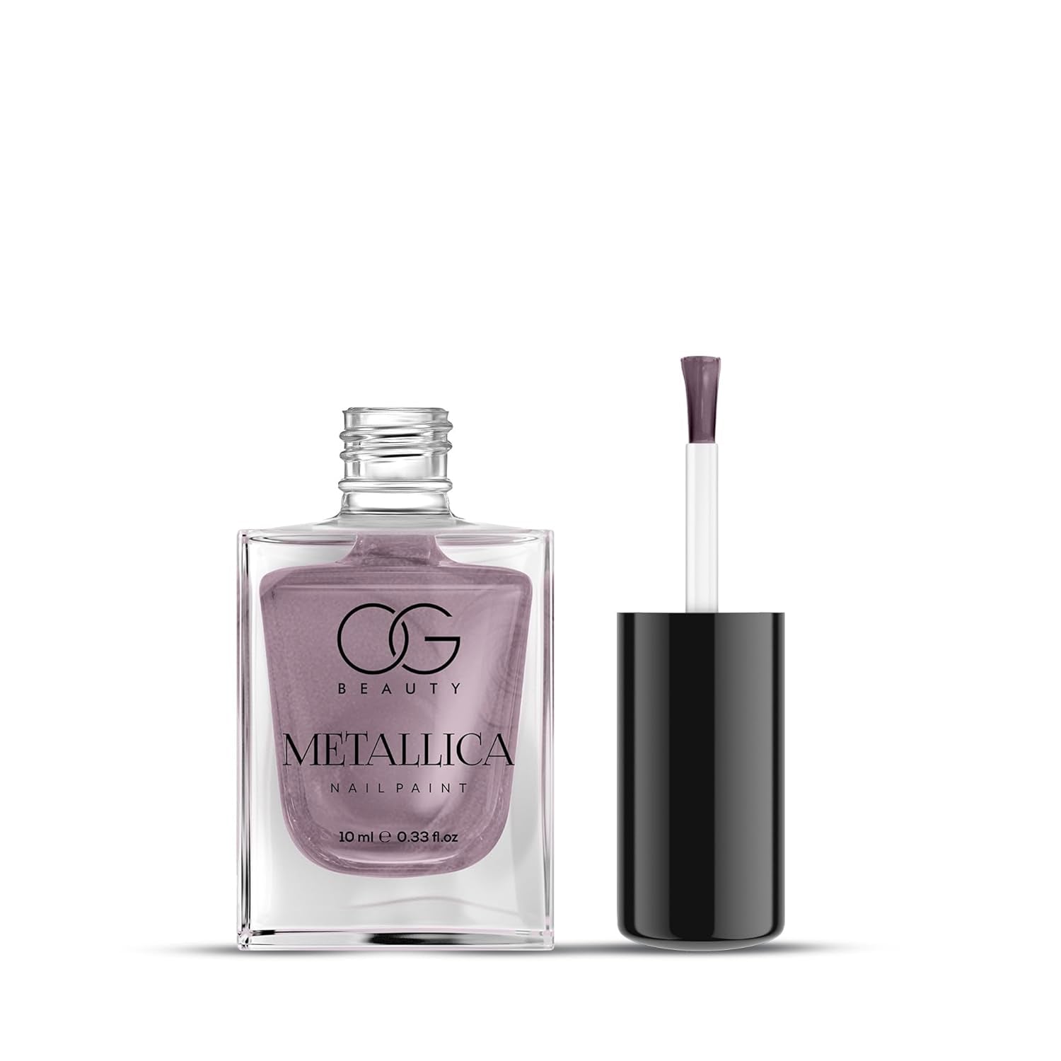 OG Beauty Metallic Gold Nail Polish bottle with glossy finish