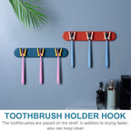Close-up of the Wall-Mounted Toothbrush Holder, showing compartments and hooks.
