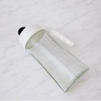 Automatic lid mechanism opening on glass oil bottle dispenser