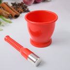 Top view of heavy duty unbreakable plastic khal batta set kitchen essential tool