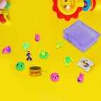 A vibrant 20-piece kids toy set displayed with its plastic commander container.