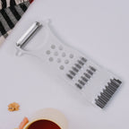 Kitchen knife with sharp stainless steel blade and comfortable grip