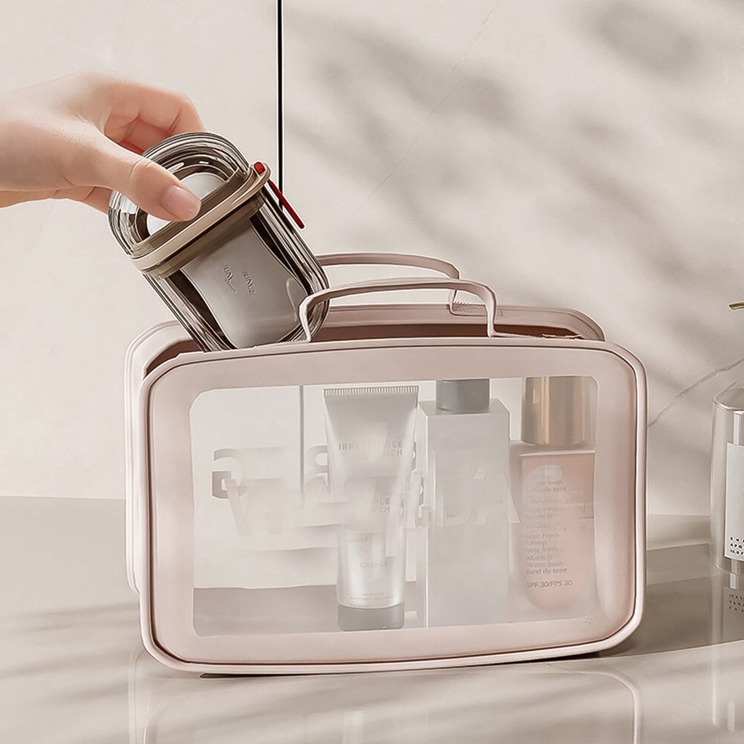 Durable plastic soap holder with a tight-fitting lid, preventing leaks during any journey.