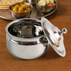 The complete Stainless Steel Ghee Pot set, ideal for daily use or gifting.