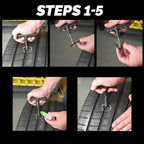 Brown quick seal emergency strips designed for effective tyre puncture repair.