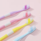 Person using the integrated tongue scraper for fresh breath and oral hygiene.