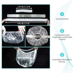Travel-friendly individually wrapped bath caps for on-the-go convenience.