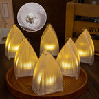 Decorative LED lantern lights glowing softly indoors for home decor