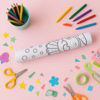 Creative ocean theme coloring roll for preschool and kindergarten art sessions