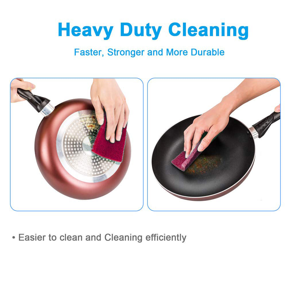 Quickslice Kitchen Scrubber Pads in green, presented in a convenient four-pack.