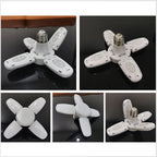 Side view of foldable LED fan blade bulb lighting