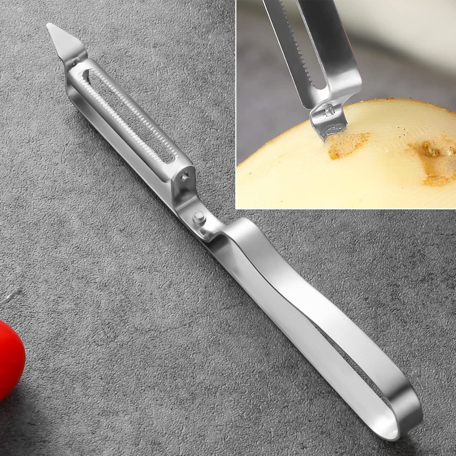 Complete 3-in-1 vegetable peeler types in one convenient set