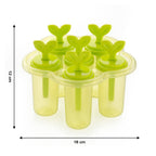 Complete 6-cavity ice candy maker set with drip guards.