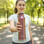 Reusable hydro water bottle with spill-proof cap, ideal for gym and office