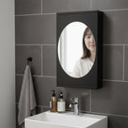 Multipurpose black rotating cabinet ideal for bathroom and dressing room storage