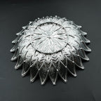 Side view of the lightweight silver finish serving tray, emphasizing its compact design.