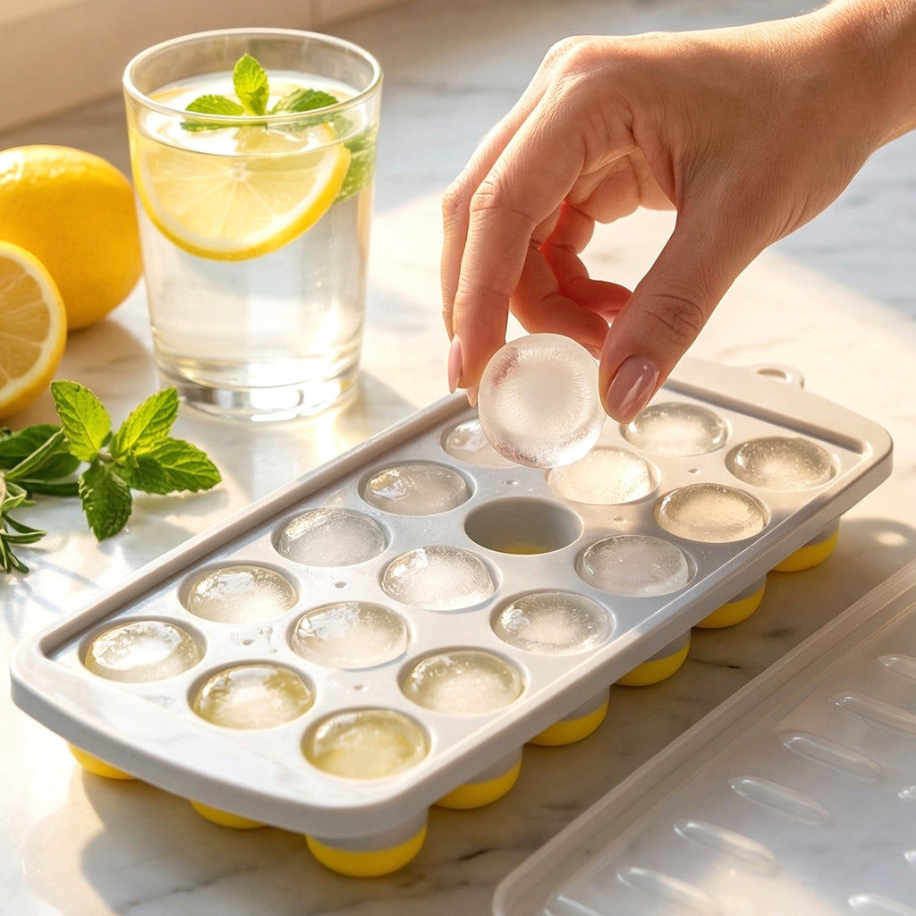 Reusable ice mold tray for drinks and desserts